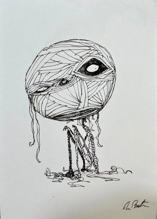 Tim Burton – Mummy Boy – Signed Official Limited Edition Print – 20×30 cm
