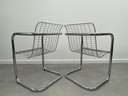 Set van 6  vintage draadstalen stoelen
