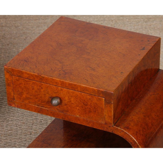 Image 1 of Pair of bedside tables in burr wood from the 1930s