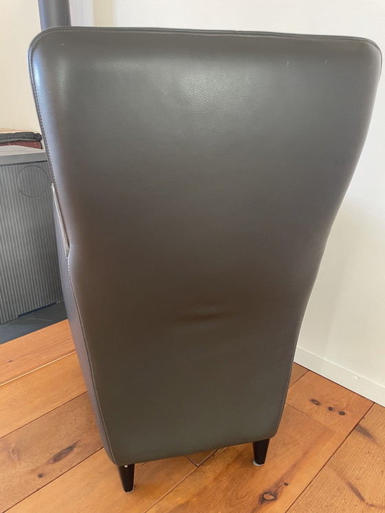 Image 1 of Fauteuil en cuir Wittmann Senta, marron foncé