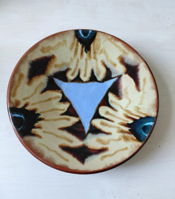 Image 1 of Plaque murale des années 60 avec des fleurs