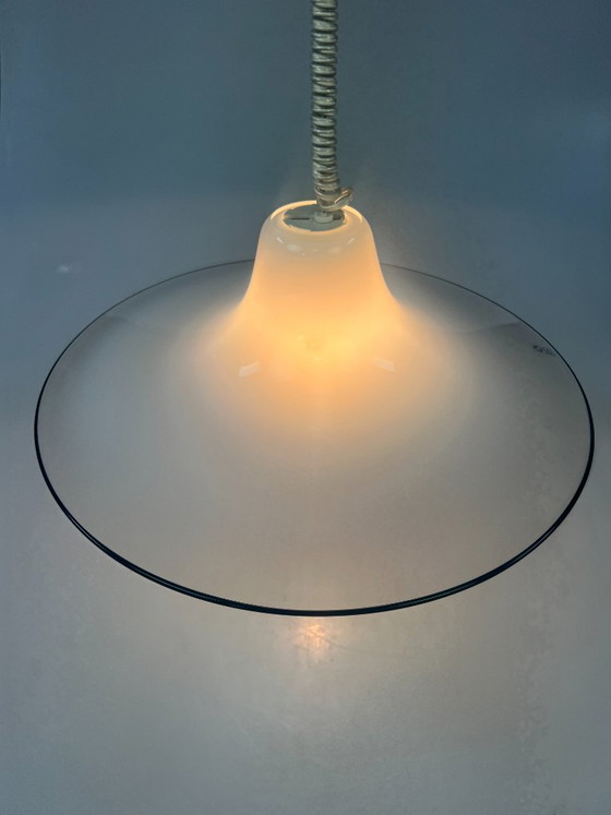 Image 1 of Vintage Murano Glass Pendant Lamp, Renato Toso for Leucos Italy, 1970s
