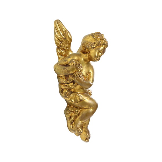 Image 1 of Grande angelo dorato in gesso