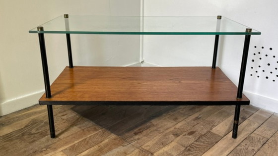 1960 Double-Tier Coffee Table – Saint Gobain, Brass, Metal (photo 30 of 31)