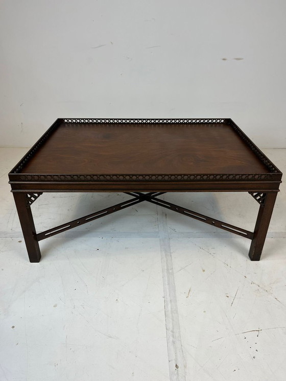 Image 1 of Mesa de cóctel de caoba estilo Chippendale chino