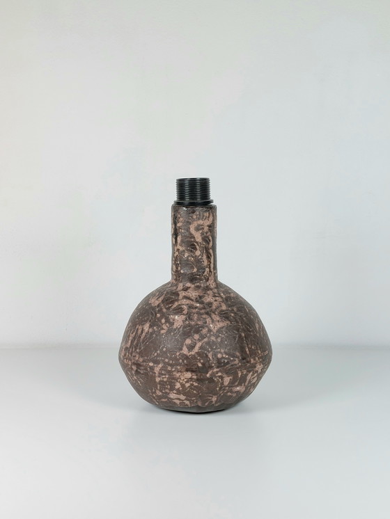 Image 1 of Lampada da tavolo in ceramica d'artista, vintage e espressiva, firmata, anni '70