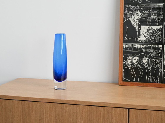 Image 1 of Vaso in vetro cobalto, design danese, anni '60, produzione: Danimarca