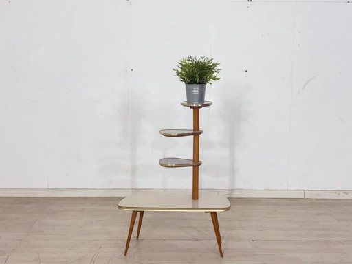 Vintage Mid-Century Blumentisch | Etagere Nierentisch Aus Den 60er Jahren