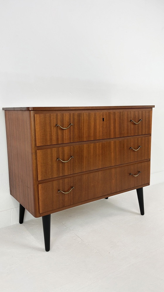 Image 1 of Zweeds vintage teak fineren ladekast 