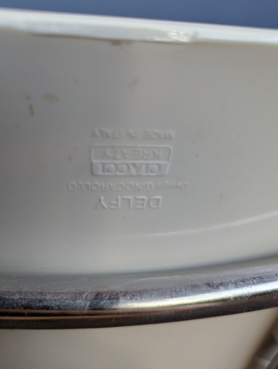 Sedia Vintage Delfy - design Gino Carollo per Ciacci Kreaty – Sedie da pranzo, Cromo, Plastica (photo 8 of 8)