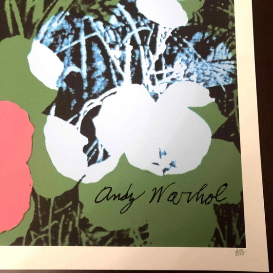 Lithografie "Poppy Flowers" uit de jaren 1990, geïnspireerd op Andy Warhol. – Litho's & Zeefdrukken, Paper (photo 4 of 11)