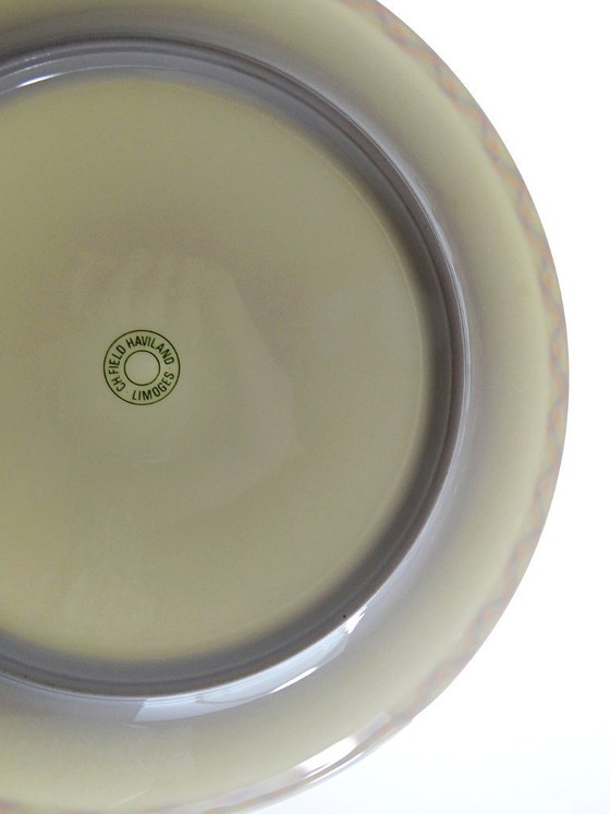 Image 1 of Set of 6 vintage Limoges porcelain dinner plates by CH. Field Haviland