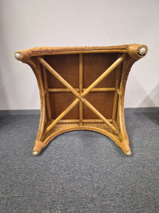 Mid-Century Modern Rohé Noordwolde Rotan Salontafel (Vierkant) – Rattan, Bamboo (photo 11 of 12)