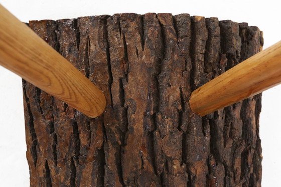 Image 1 of Brutalist Tree Trunk Coffee Table in Solid Oak, Ca. 1950