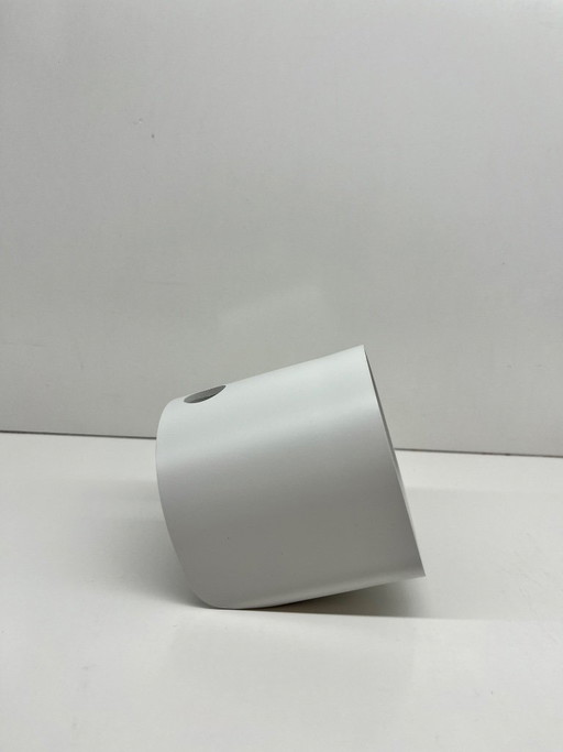 Reloj despertador Joe Colombo Optic 02 Alessi ABS blanco, diseño italiano, artículo de colección