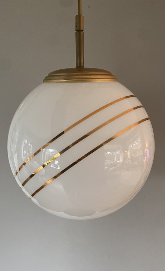 Image 1 of Art Deco Lakro Amstelveen Hanglamp Melkglas