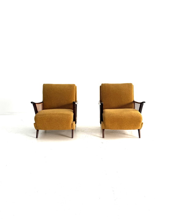 Set of 2 Vintage Armchairs, 1960s – Wood, Metal (photo 3 of 12)