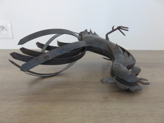 Image 1 of Scultura in metallo "Il Gallo" nello stile di Jean Touret e Michel Anasse, circa 1960.