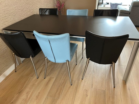 Image 1 of Eettafel (eetkamertafel) met 4 Topform Stoelen