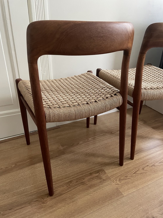 Image 1 of Niels Otto Møller 75 chairs teak