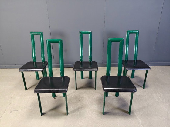 Image 1 of Sedie da pranzo modello Regia di Antonello Mosca per Ycami, anni '80, set di 5