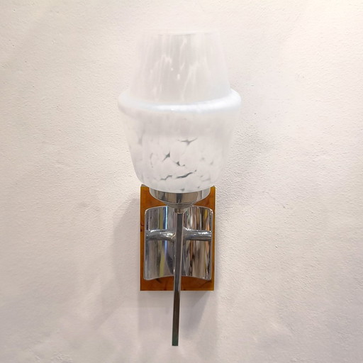 Mid-Century Mottled Wall Lamp in Murano Glass, 1960s