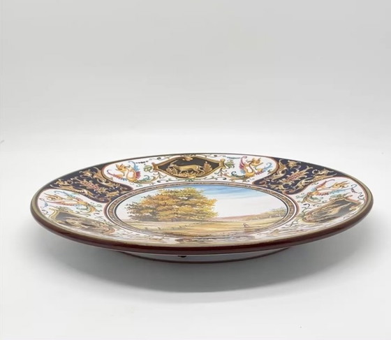 Laura Silvagni Faenza majolica wall plate, Italy 1987, Ø 30 cm – La Vecchia Faenza, Wall decoration, Ceramic (photo 12 of 14)