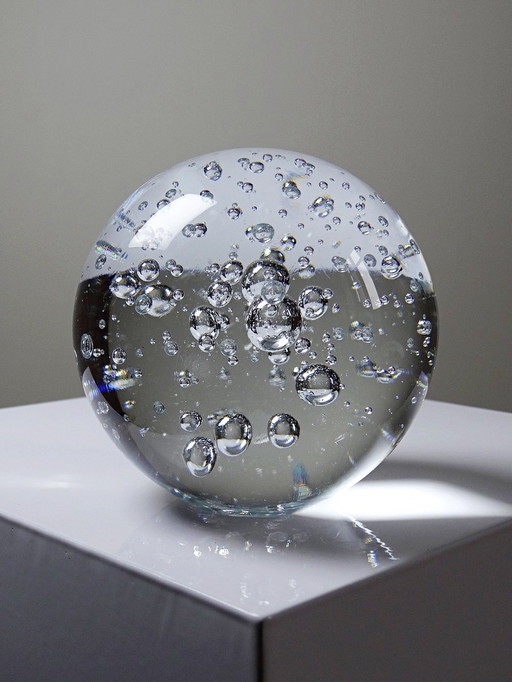 Crystal ball press paper sulfide vintage bubble crystal globe
