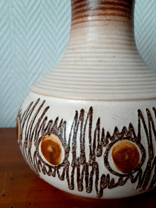 Vase 1970 En Céramique Allemande Vintage