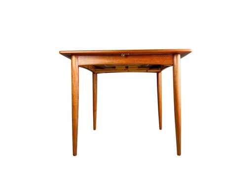 Original Midcentury Carlsson & Co Table de salle à manger Teck Vintage Extensible