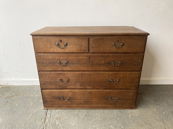 Image 1 of Early 19th Century Georgian Oak Chest of Drawers