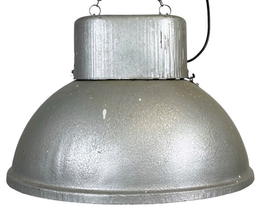 Grote ovale industriële hanglamp in Poolse fabrieksstijl van Predom Mesko, jaren 70.