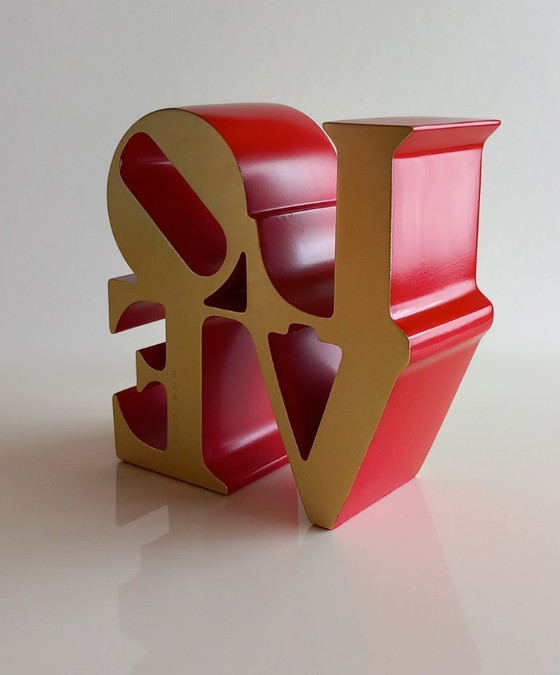 Image 1 of Robert Indiana - Scultura Amore - Rosso e oro