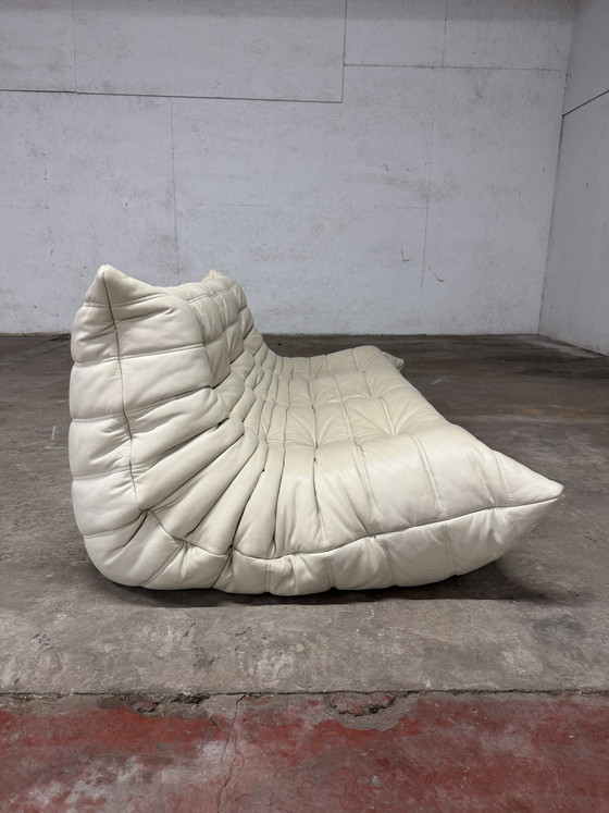 Image 1 of 100% authentieke Ligne Roset Togo 3zit Beige leder TOPstaat!