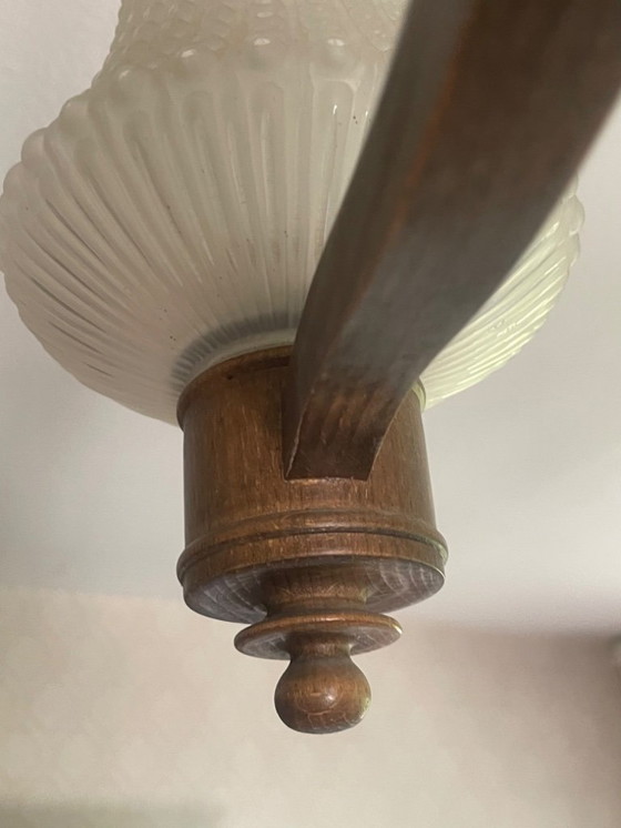 Image 1 of Art Deco Holzkronleuchter