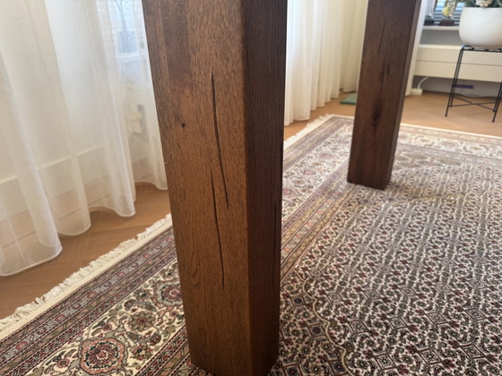Image 1 of Massief eiken eettafel (verlengbaar) 