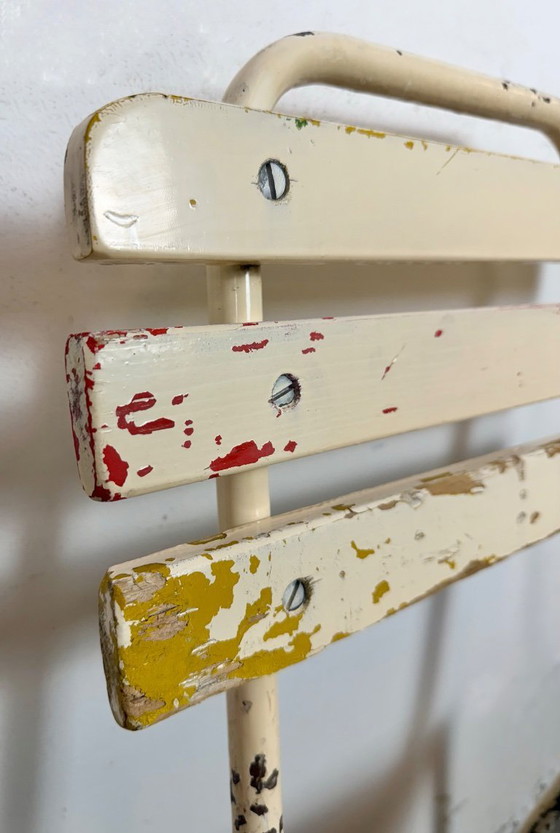 Image 1 of Vintage beige industriële stoel, jaren 60