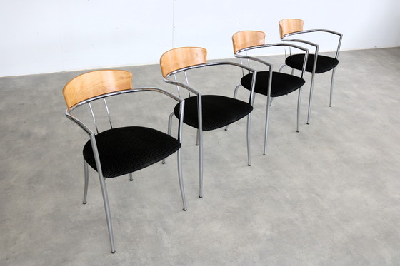 Image 1 of 4x Vintage Effazeta Dining Chairs