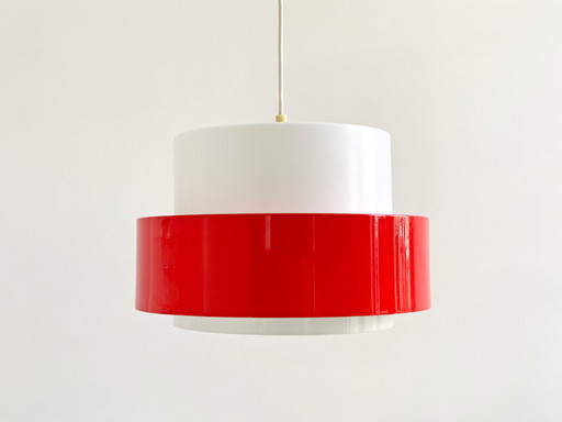 Lampe suspendue LUXUS rouge/blanc