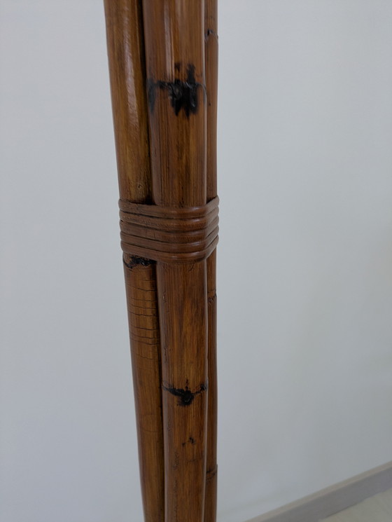 Image 1 of Salon en bambou - Fauteuils, table basse et porte-manteau - Vintage