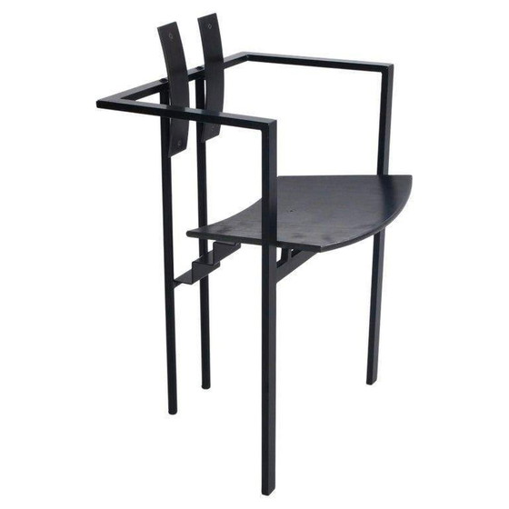 1/8 Karl Friedrich Förster KFF Trix Chair Postmodern 80s – Side chairs, Metal, Wood (photo 4 of 5)