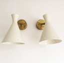 Coppia di applique di design italiano degli anni '50
