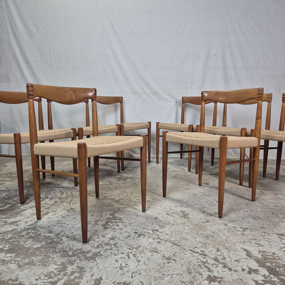 Image 1 of H.W. Klein, sedie danesi vintage Bramin, nuove in corda di carta