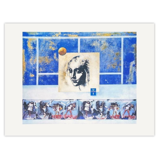 Marie-Madeleine NOISEUX Sérigraphie Tennis Open Paris Bercy - Hommage à Steffi – lithos zeefdrukken, Paper