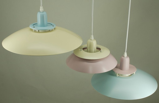 Vintage Danish pendant lamps - set of 3 pieces.