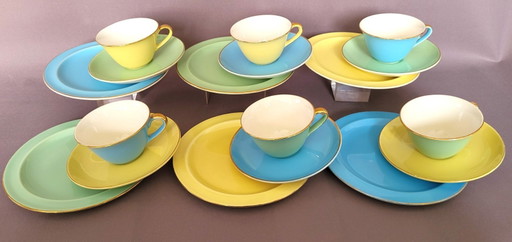 Service 6 personnes Boch Pastel Vintage 60'
