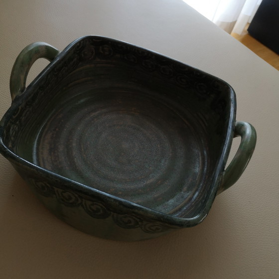 Image 1 of Casseruola in ceramica solida fatta a mano, resistente al calore, unica