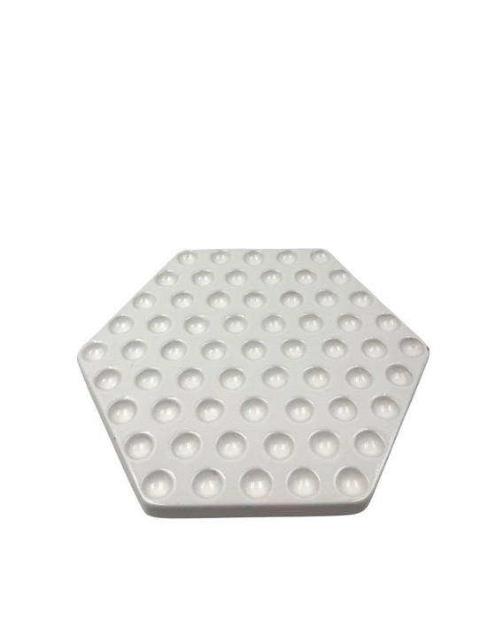 Image 1 of Assiette en céramique blanche de l'ère spatiale, Ennio Lucini, Gabbianelli Italie vers 1970