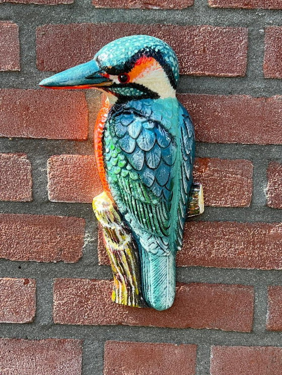 Image 1 of Martin pescatore in ghisa colorato