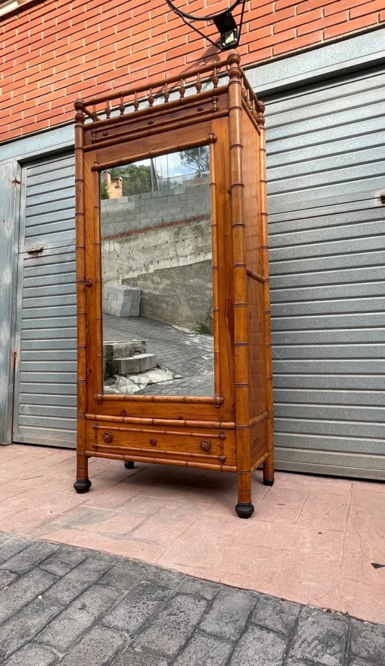 Image 1 of Armario Antiguo Imitación Bambú Siglo XIX